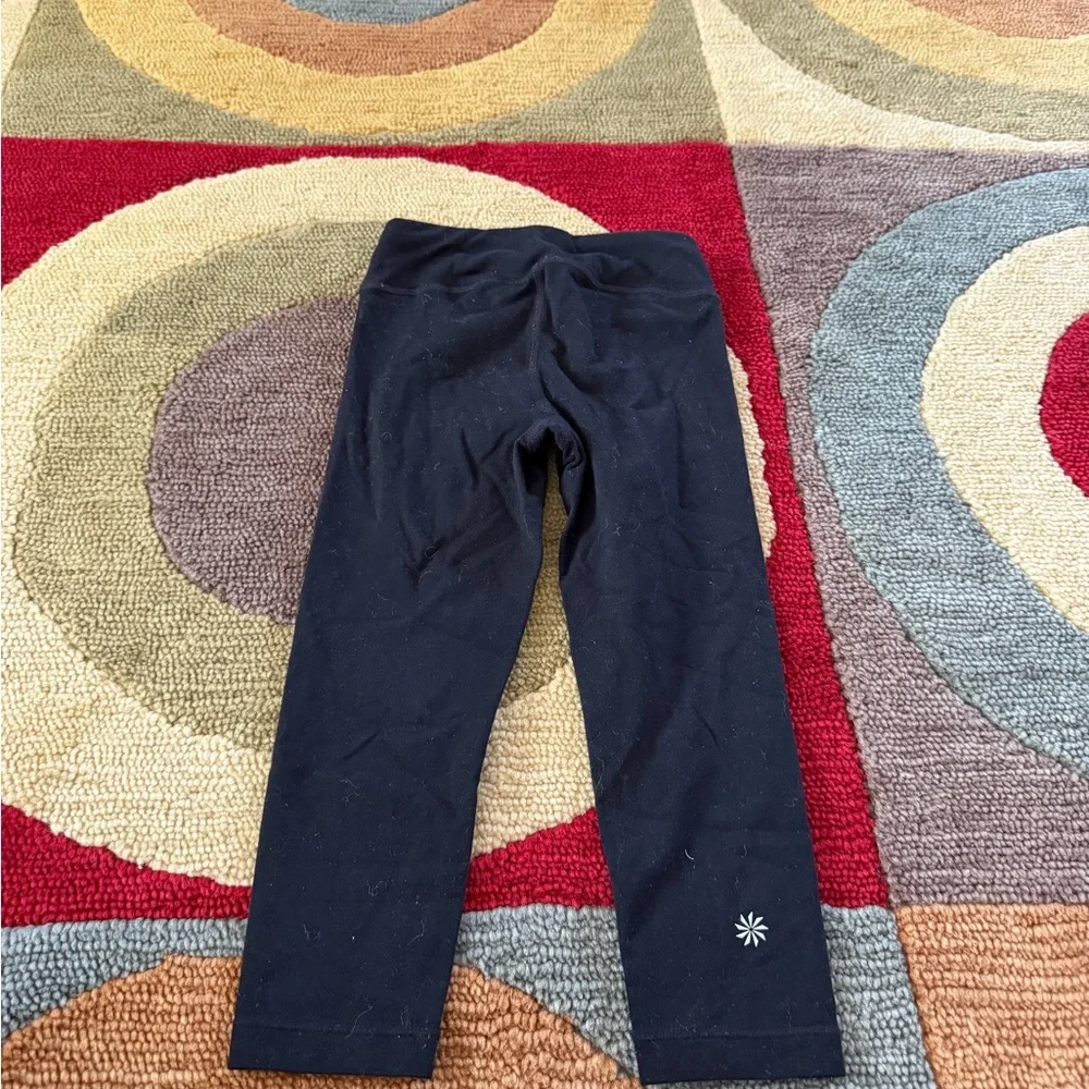 Athleta Girl Black Leggings Athletic Workout Mid Rise Girls Kids Size XS / 6
